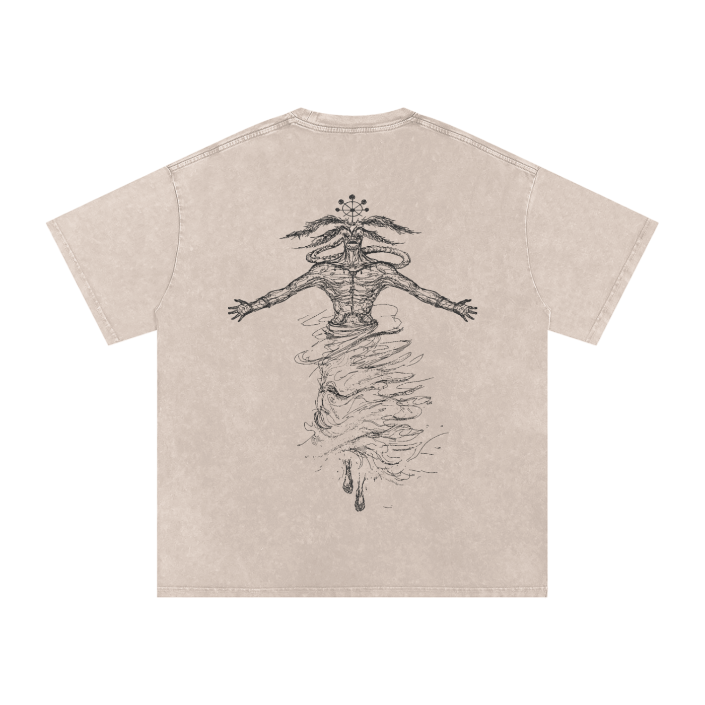 Cursed Energy Anime Inspired Snow Washed T-Shirt
