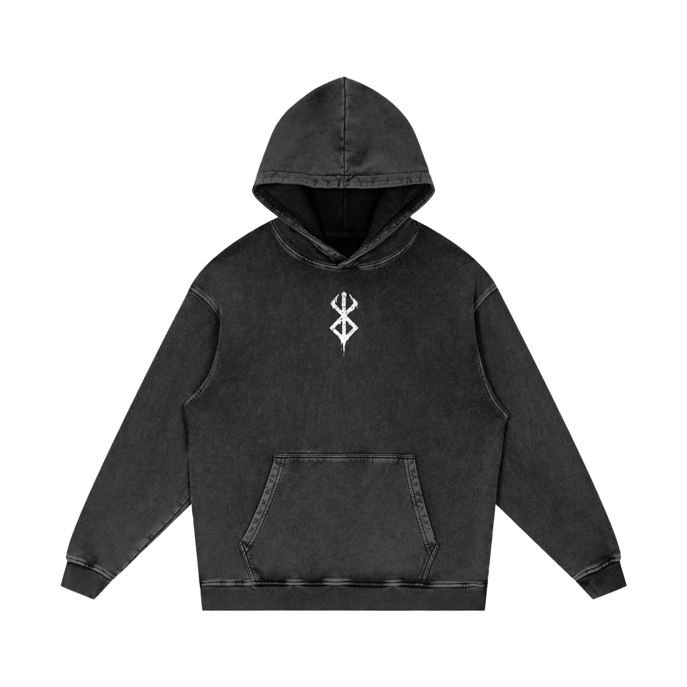 Dark Fantasy Warrior-Inspired Black Sword Hoodie