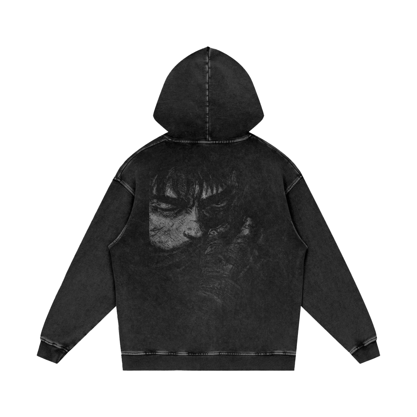 Dark Fantasy Warrior-Inspired Brutal Resolve Oversized Hoodie