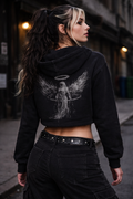 Angel Essential Cropped Zip-Up Hoodie