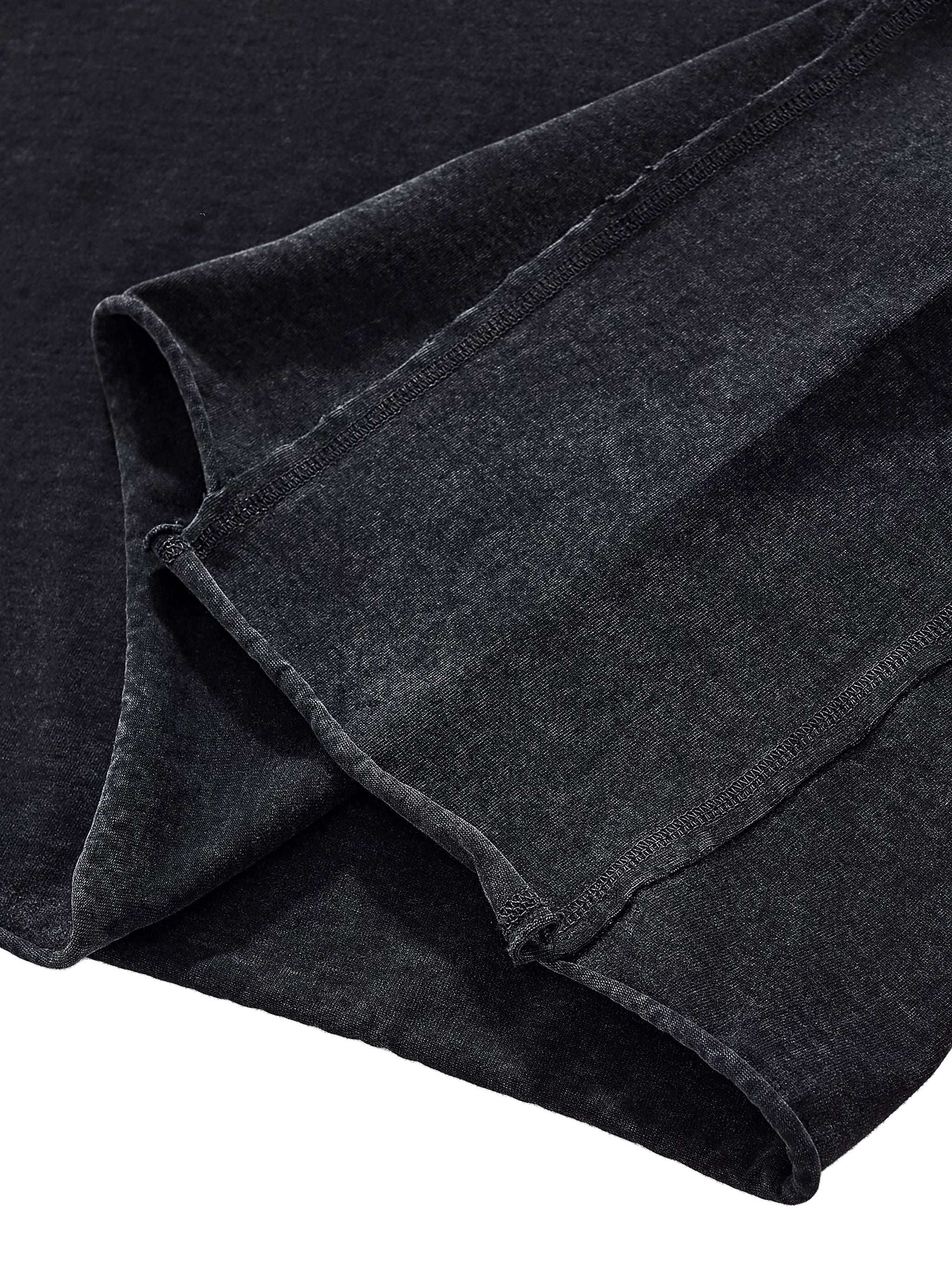 Skull Raw Edge Snow Washed Boxy T-Shirt